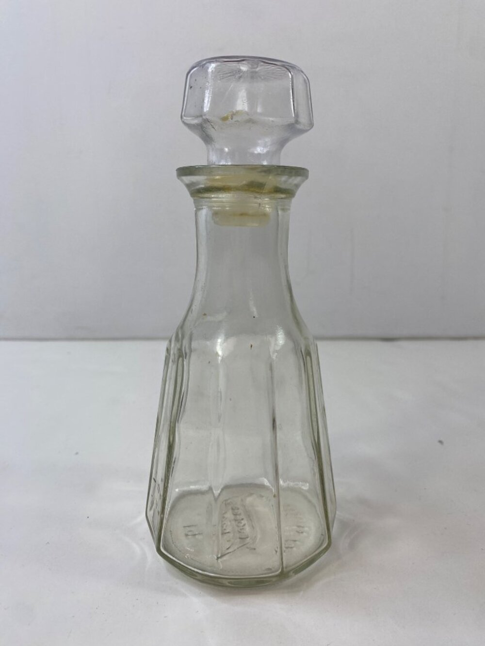 Good Seasons Vintage Glass Decanter With Stopper 5.75" High 2.75" Diameter